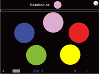 Aufgabenbild Selektive Aufmerksamkeit Farbe Anzahl/Zeit